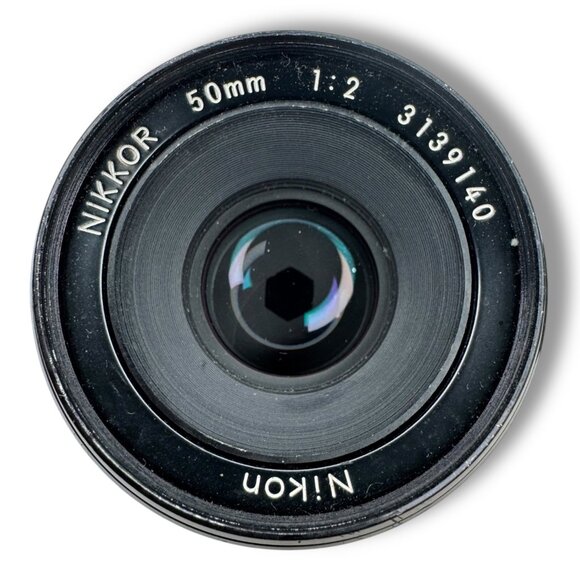 Nikon NIKKOR 50mm f/2 AI Lens Japan w/ Caps Clean Glass Fast Prime - Picture 9 of 13